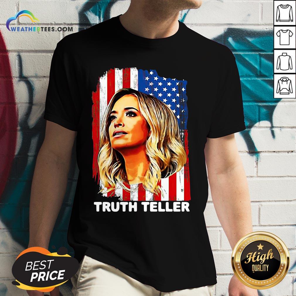 Nice American Flag Kayleigh Mcenany Truth Teller Funny V-neck- Design By Weathertees.com