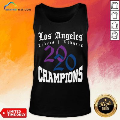 Official La Dodgers Lakers 2020 Champions World Series Baseball Finals Basketball Championship Tank Top - Design By Weathertees.com