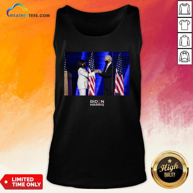 Official Victory Fist Bump Navy Us 2020 Tank Top - Design By Weathertees.com