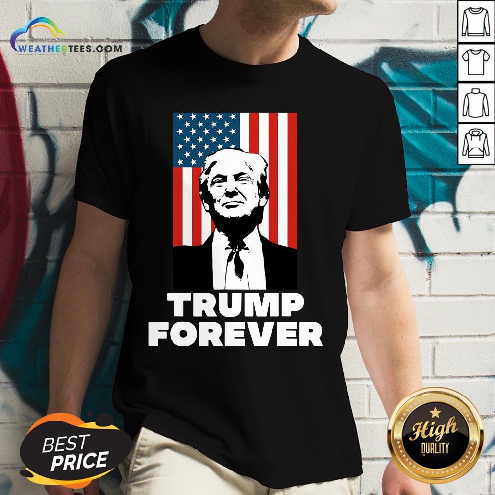  Original Trump Forever American Flag V-neck- Design By Weathertees.com