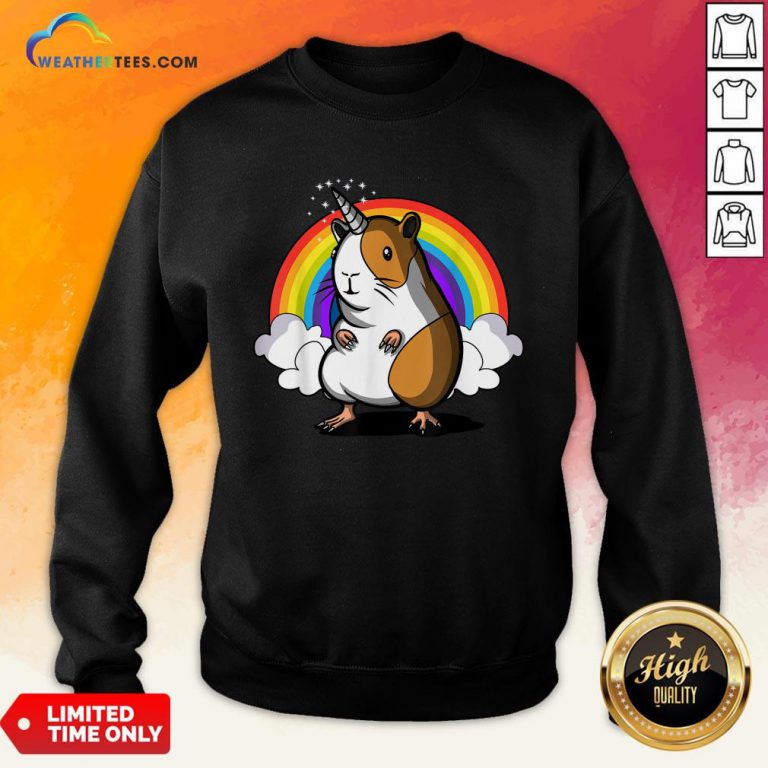 Right Guinea Unipig Rainbow Colors Sweatshirt - Design By Weathertees.com