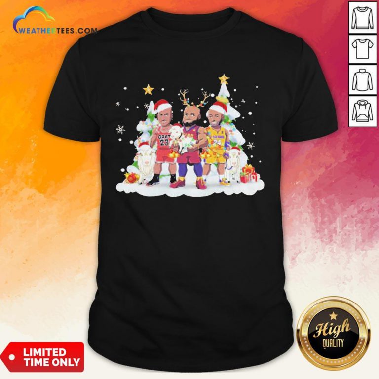 Too Kobe Bryant Lebron James Santa Reindeer Christmas Shirt - Design By Weathertees.com