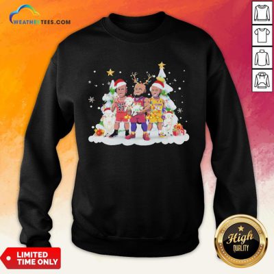 Too Kobe Bryant Lebron James Santa Reindeer Christmas Sweatshirt - Design By Weathertees.com