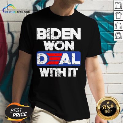 Top Joe Biden 2020 Won Deal With It V-neck- Design By Weathertees.com