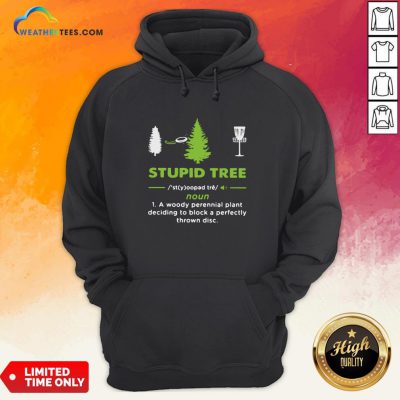 Top Stupid Tree A Woody Perennial Plant Deciding To Block A Perfectly Thrown Disc Hoodie- Design By Weathertees.com
