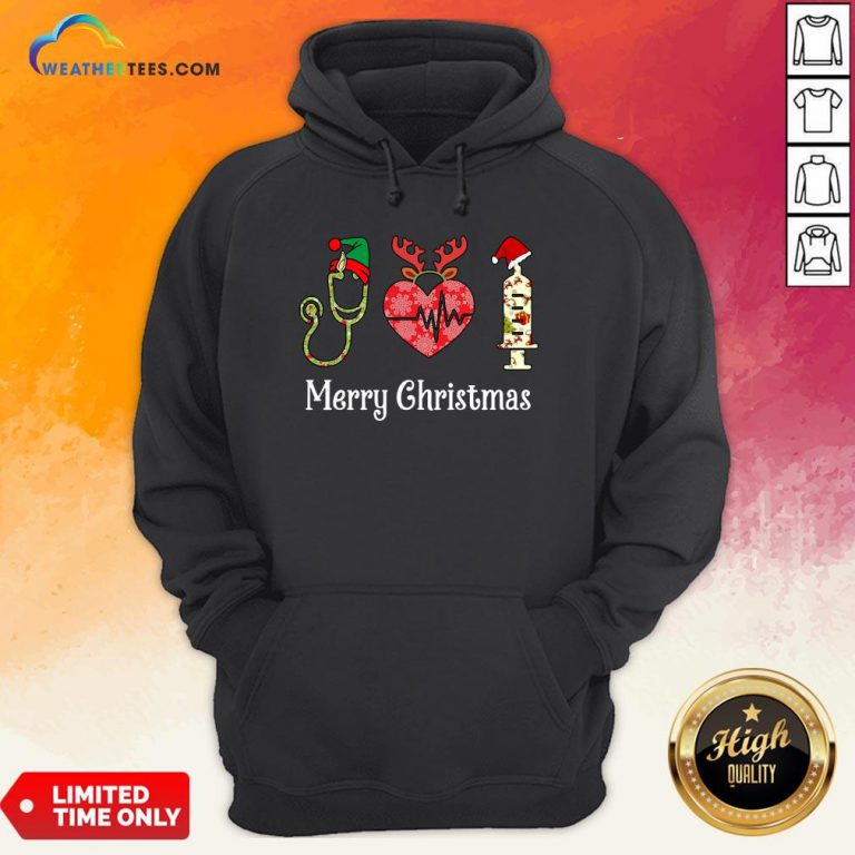 Vibe Funny Nurse Merry Christmas Hoodie - Design By Weathertees.com