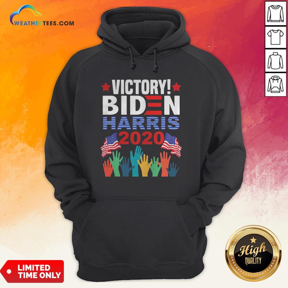  Well Victory Biden Kamala Harris 2020 American Flag Hoodie- Design By Weathertees.com