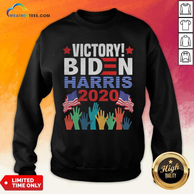 Well Victory Biden Kamala Harris 2020 American Flag Sweatshirt - Design By Weathertees.com