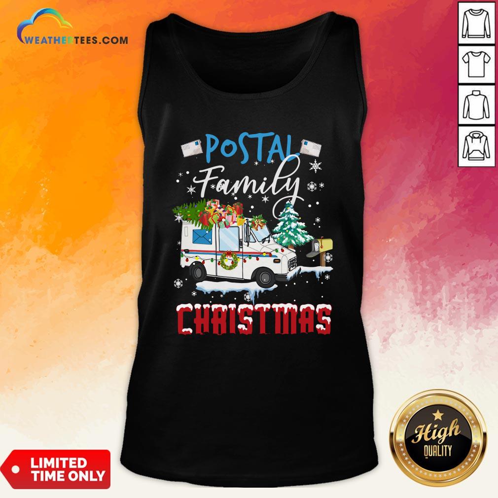 Work Postal Family Christmas Tank Top - Design By Weathertees.com
