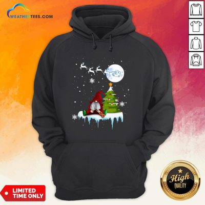 Young Funny Gnome Play Violin Merry Christmas Hoodie- Design By Weathertees.com