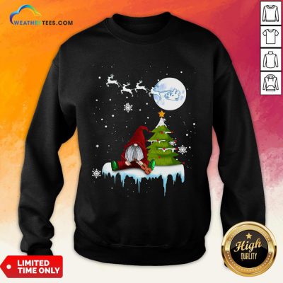 Young Funny Gnome Play Violin Merry Christmas Sweatshirt - Design By Weathertees.com