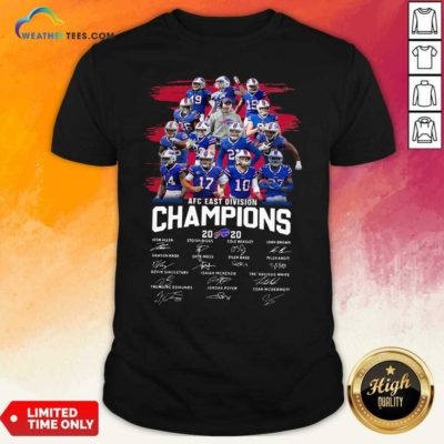 Buffalo Bills AFC East Division Champions Signatures Shirt - Design By Weathertees.com