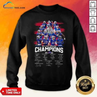 Buffalo Bills AFC East Division Champions Signatures Sweatshirt - Design By Weathertees.com