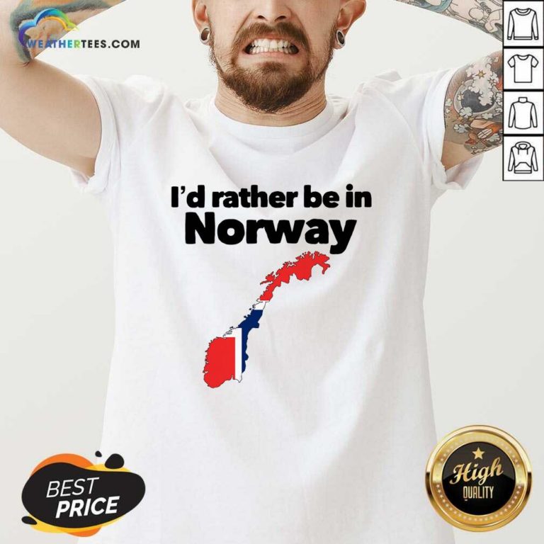 I’d Rather Be In Norway V-neck - Design By Weathertees.com