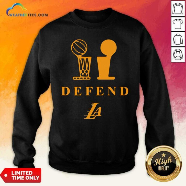 Lebron Lakers Trophy Defend Sweatshirt - Design By Weathertees.com