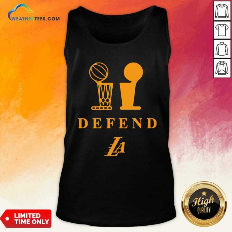 Lebron Lakers Trophy Defend Tank Top - Design By Weathertees.com