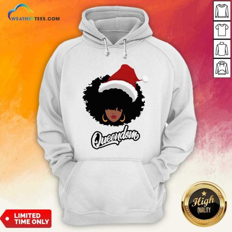Merry Christmas Queendom Black Girl Magic Hoodie - Design By Weathertees.com