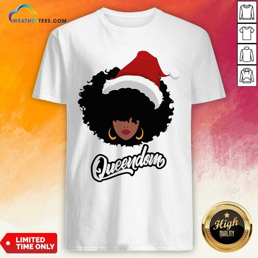Merry Christmas Queendom Black Girl Magic Shirt - Design By Weathertees.com