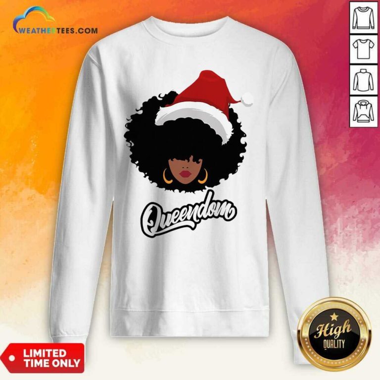 Merry Christmas Queendom Black Girl Magic Sweatshirt - Design By Weathertees.com