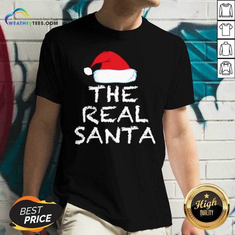 The Real Santa Christmas Holiday V-neck - Design By Weathertees.com
