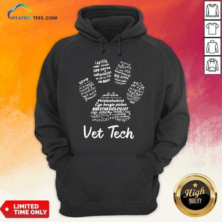 Vet Tech Paw Print Hoodie - Design By Weathertees.com