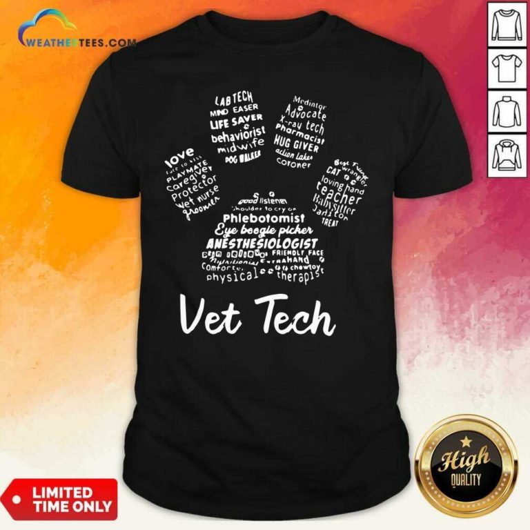 Vet Tech Paw Print Shirt - Design By Weathertees.com