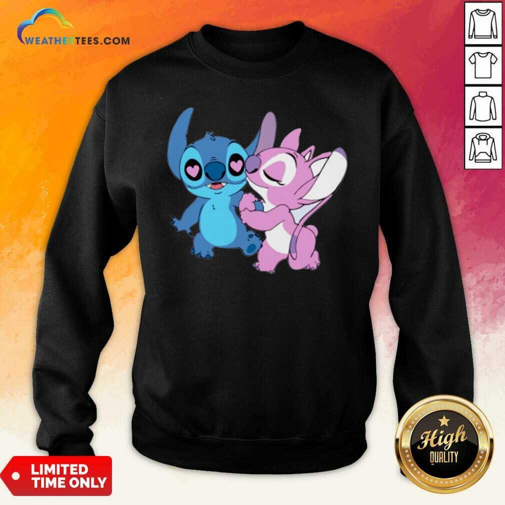 Couple Stitch Angel Love Sweatshirt - Design By Weathertees.com