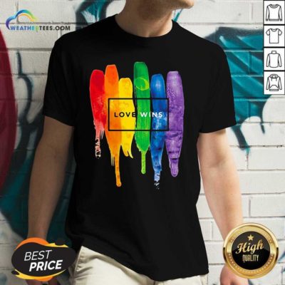 LGBT Love Wins V-neck - Design By Weathertees.com
