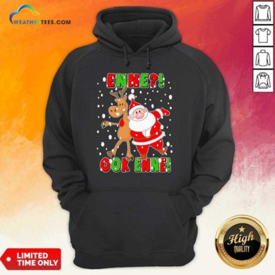 Santa Claus And Reindeer Enne Ook Enne Christmas Hoodie - Design By Weathertees.com