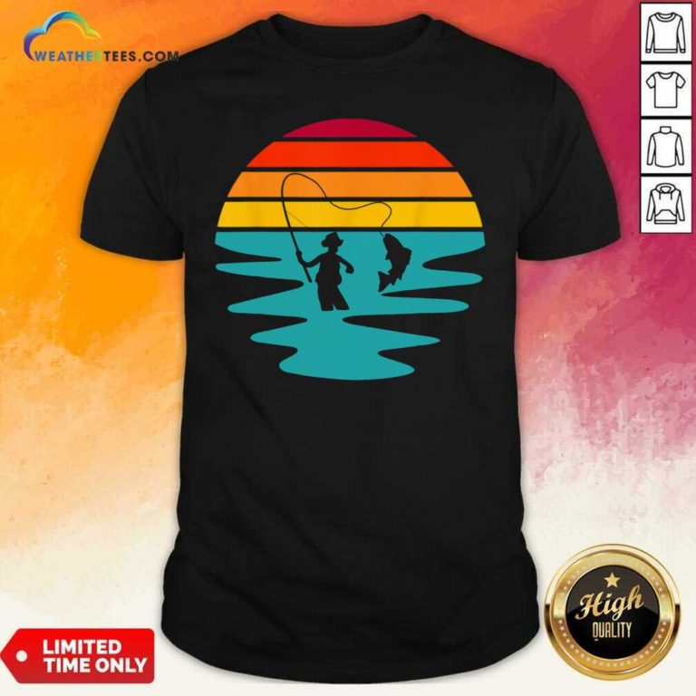 Sunset Artificial Nymph Fly Fishing Vintage Shirt - Design By Weathertees.com