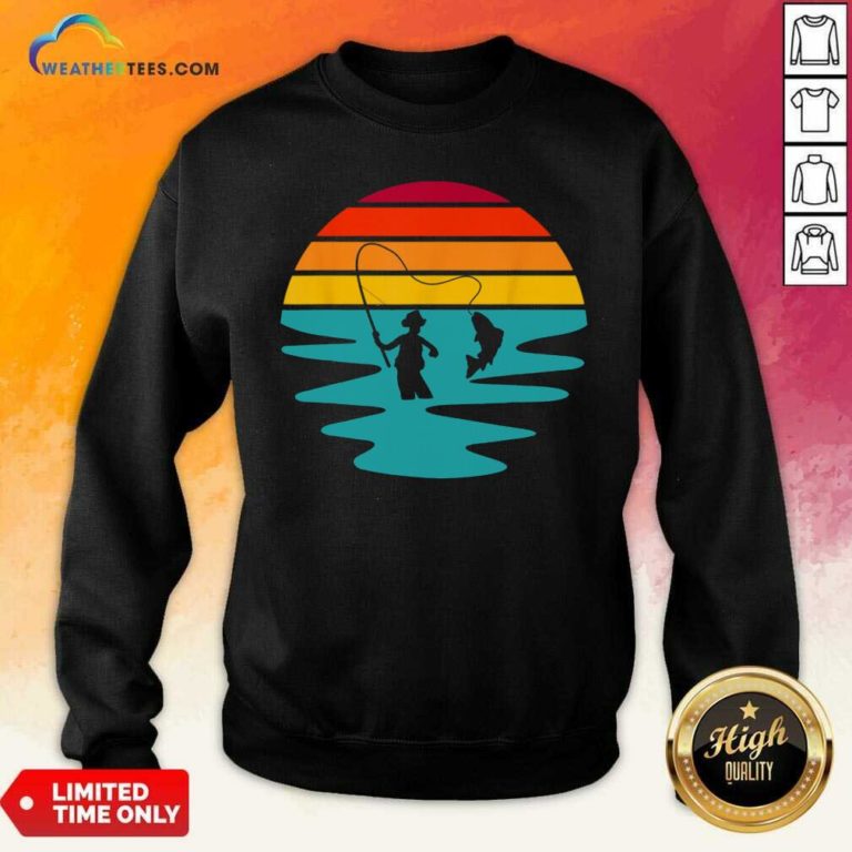 Sunset Artificial Nymph Fly Fishing Vintage Sweatshirt - Design By Weathertees.com