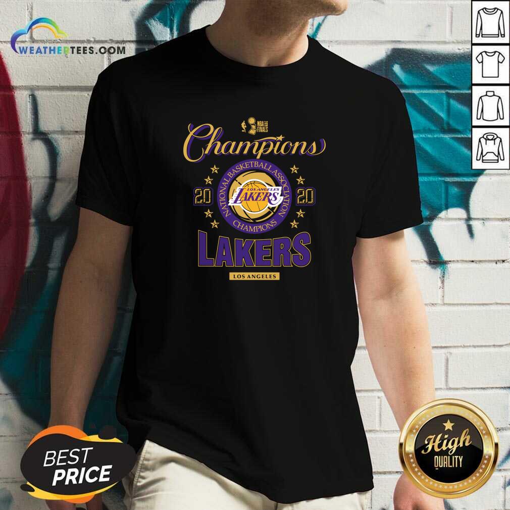 NBA Finals Champions National Basketball Association Los Angeles Lakers 2020 V-neck - Design By Weathertees.com