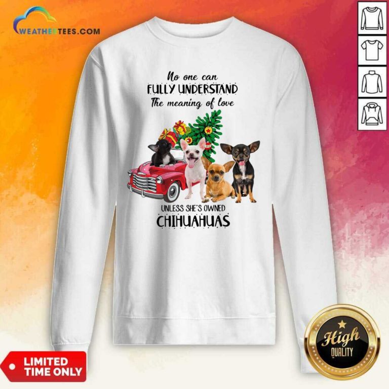 No One Can Fully Understand The Meaning Of Love Chihuahuas Christmas Sweatshirt - Design By Weathertees.com