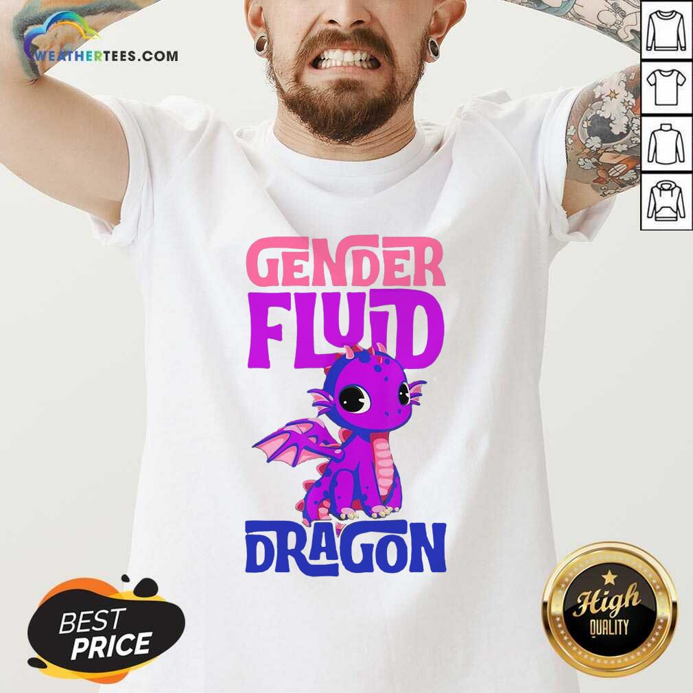Gender Fluid Dragon V-neck - Design By Weathertees.com