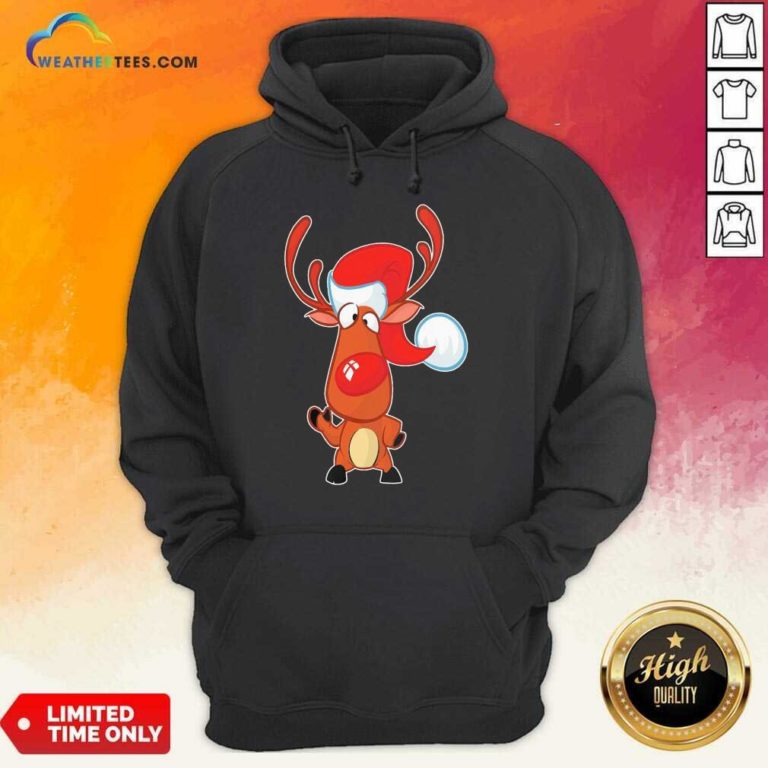 Reindeer Santa Christmas Hoodie - Design By Weathertees.com