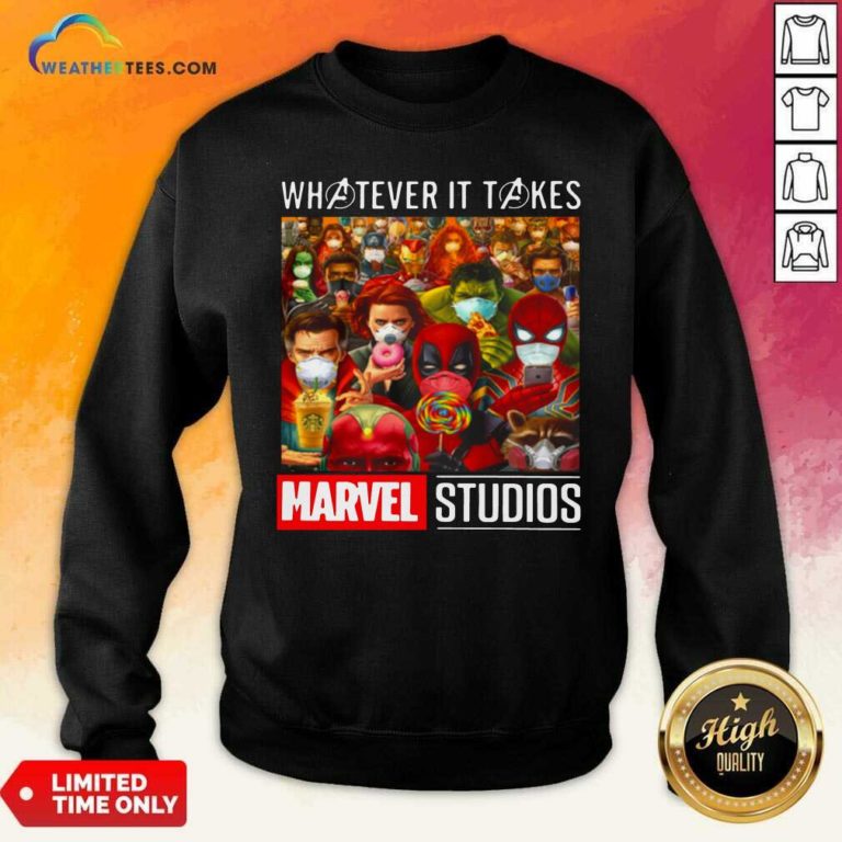 Whatever It Takes Marvel Studios Avengers Face Mask Sweatshirt - Design By Weathertees.com