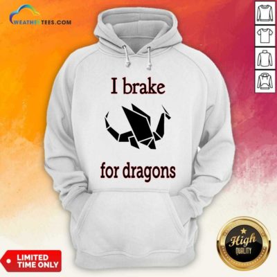 I Brake For Dragon Bumper Hoodie - Design By Weathertees.com