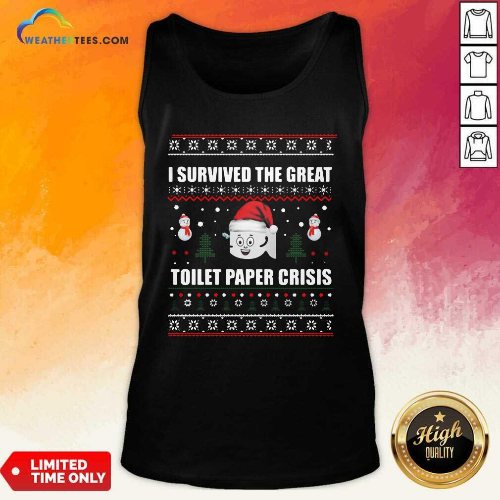 I Survived The Great Toilet Paper Crisis Ugly Christmas Tank Top - Design By Weathertees.com