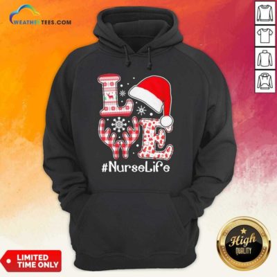 Love Hat Santa And Reindeer #Nurselife Ugly Christmas Hoodie - Design By Weathertees.com