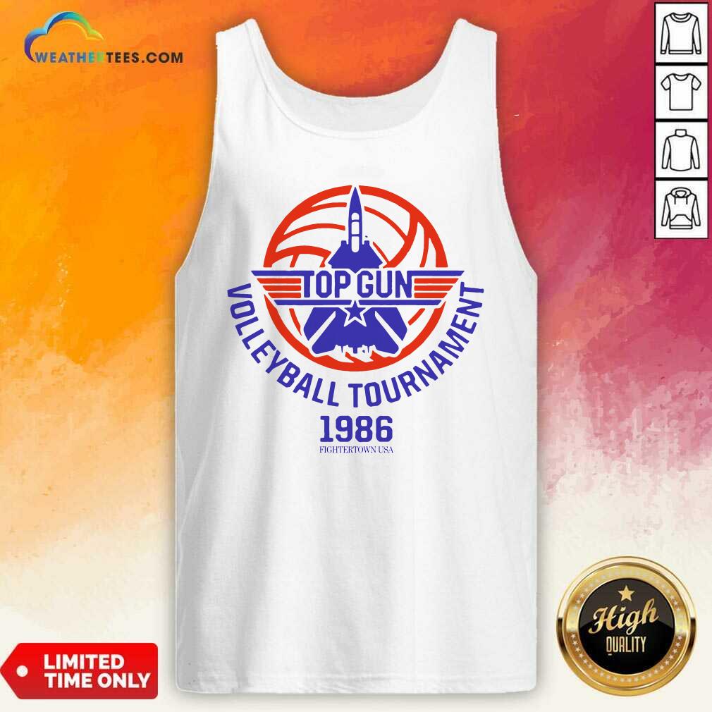 Gun Volleyball Tournament 1986 Fightertown USA Tank Top - Design By Weathertees.com