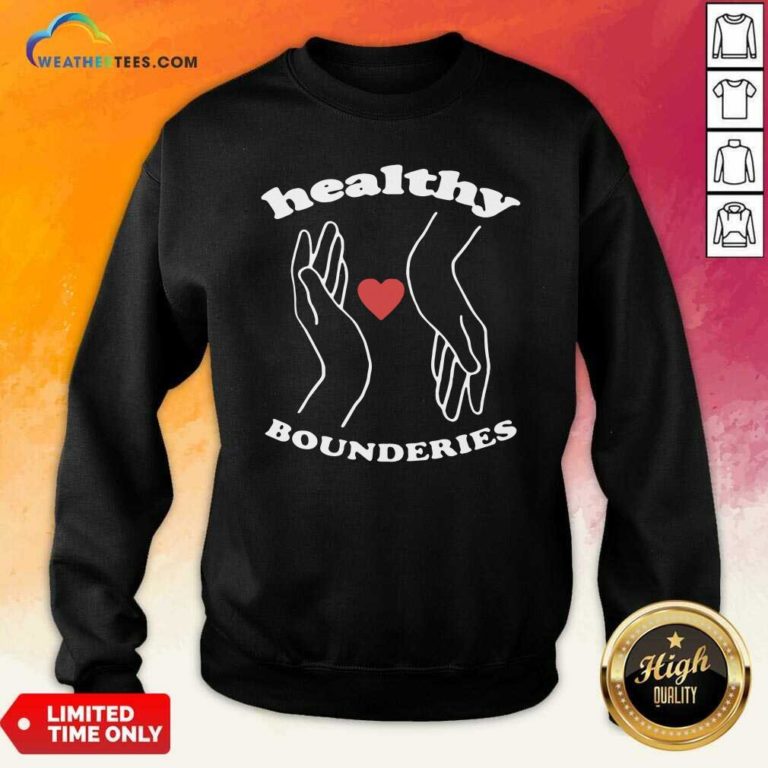 Healthy Boundaries Hand Heart Sweatshirt - Design By Weathertees.com
