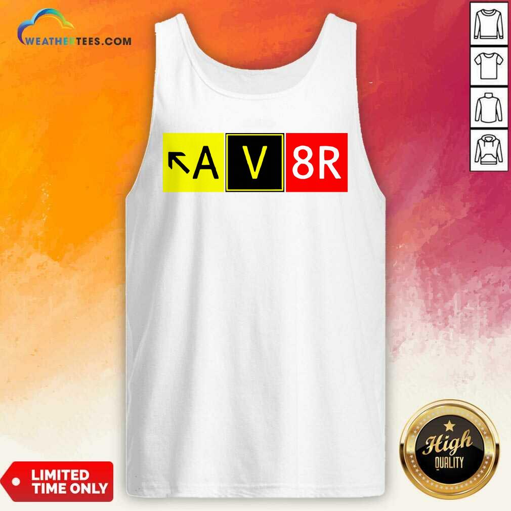 Aviation Pilot AV8R Taxiway Sign Graphic Tank Top - Design By Weathertees.com