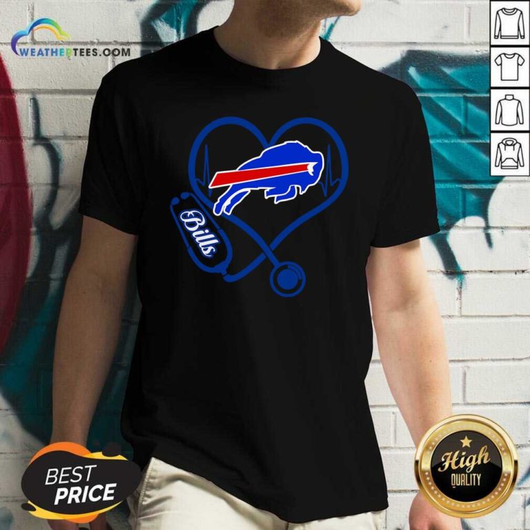 Buffalo Bills Heartbeat V-neck - Design By Weathertees.com