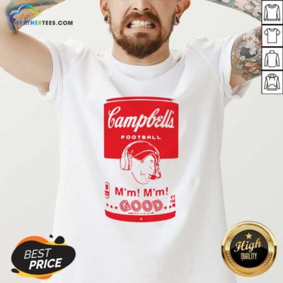 Campbells Football Soup Can V-neck - Design By Weathertees.com