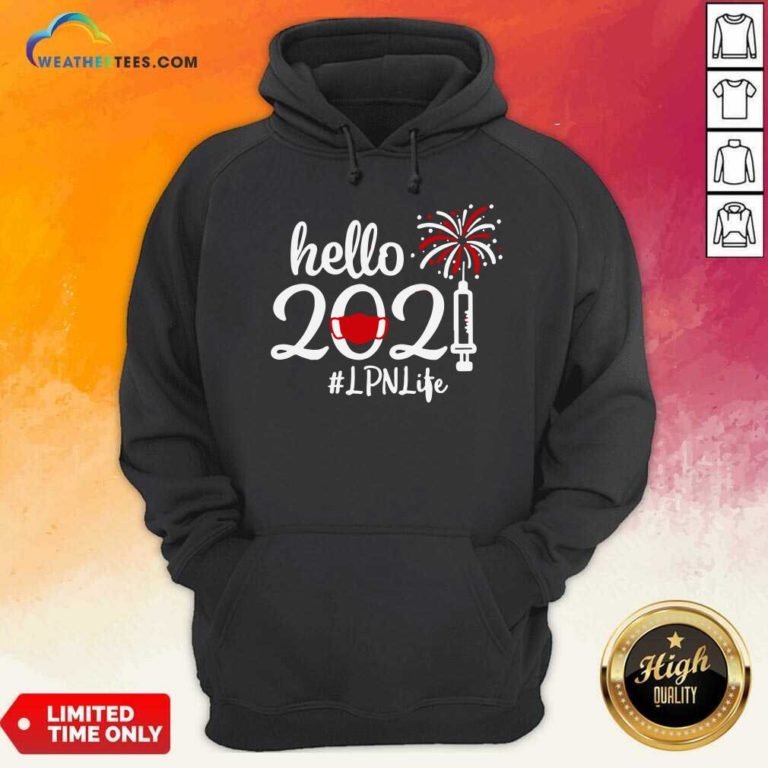 Hello 2021 LPN Life Face Mask Christmas Hoodie - Design By Weathertees.com