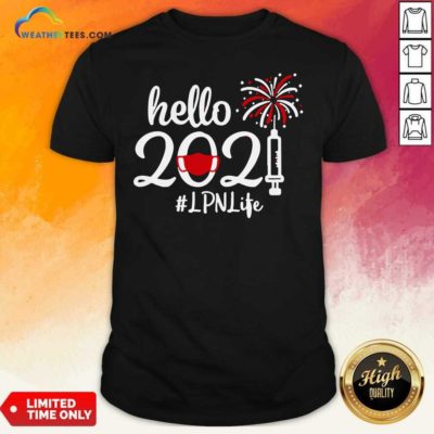 Hello 2021 LPN Life Face Mask Christmas Shirt - Design By Weathertees.com