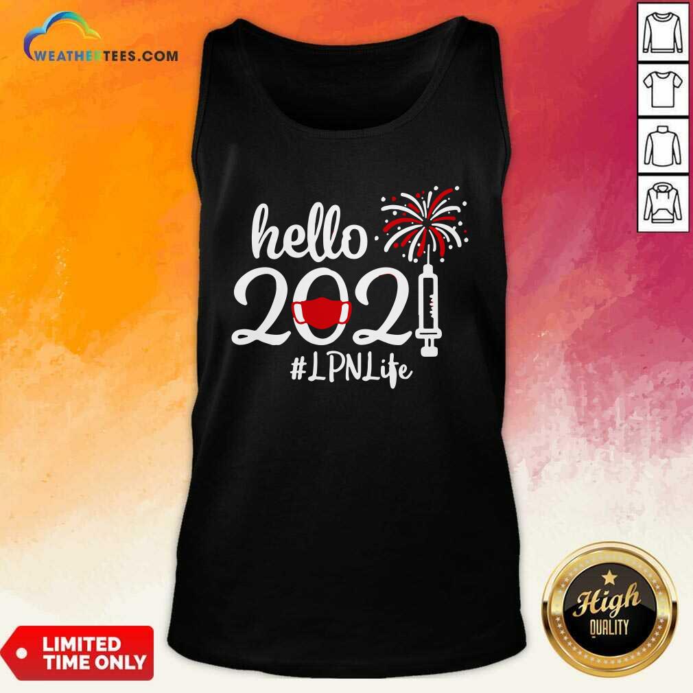 Hello 2021 LPN Life Face Mask Christmas Tank Top - Design By Weathertees.com