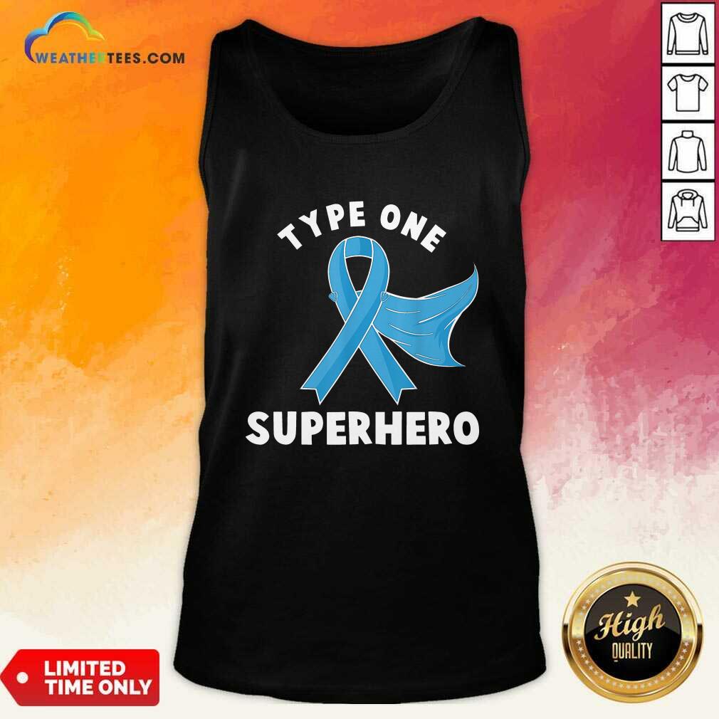 Type One Superhero Diabetes Awareness Diabetic Tank Top - Design By Weathertees.com