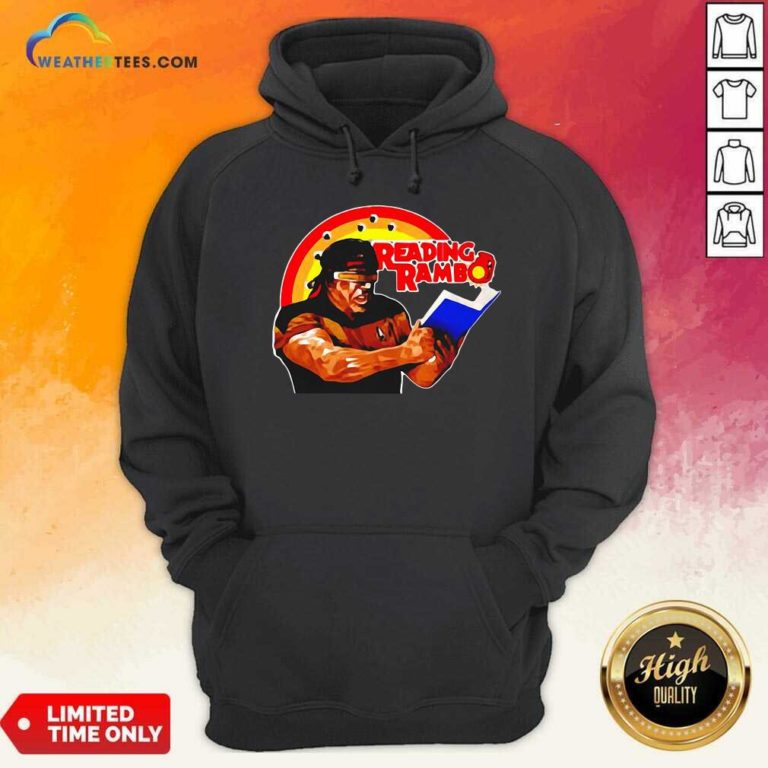 Sylvester Stallone Reading Rambo Hoodie - Design By Weathertees.com