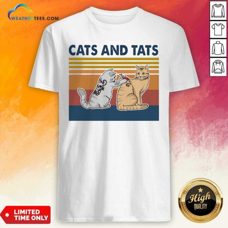 Cats And Tats Tattoo Vintage Retro Shirt - Design By Weathertees.com